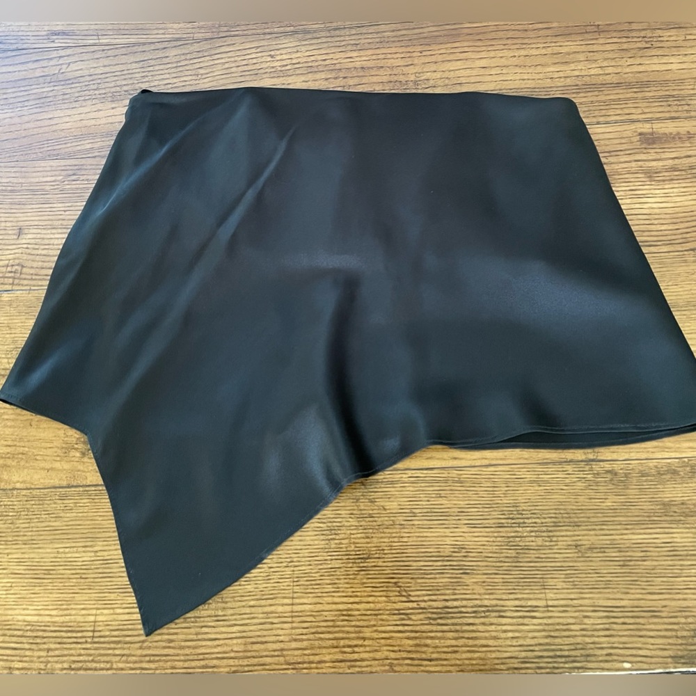 Michelle Mason silk strapless asymmetrical blouse Size 2